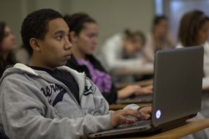 Business Student in Classroom
