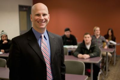 Anthony Wheeler in classroom with students