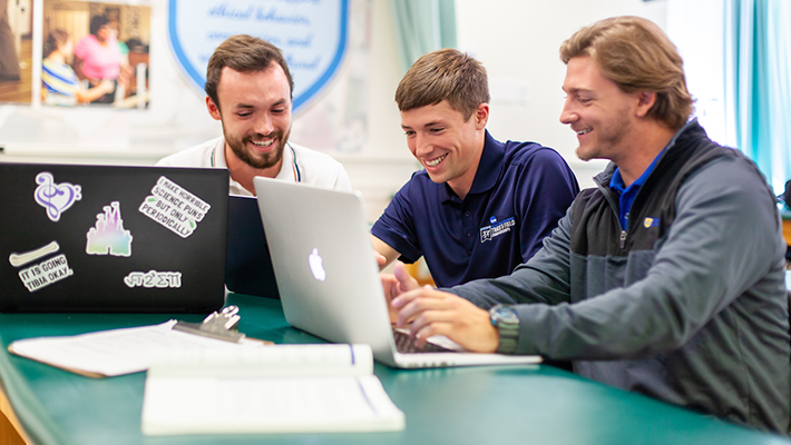 Physical therapy students in clinic