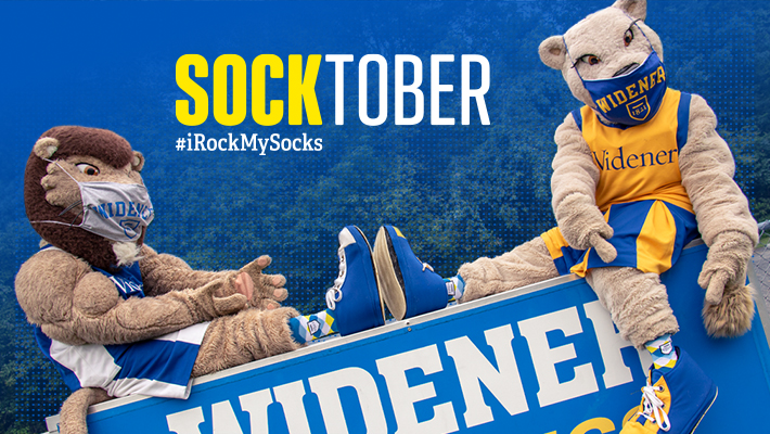 Socktober 2020 710x400 widener mascots celebrate socktober