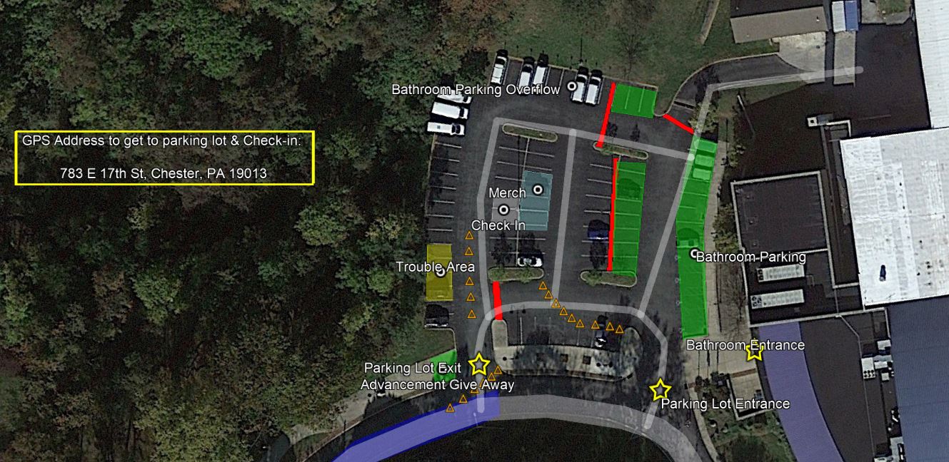 A Google map image with instructions for the drive through commencement.