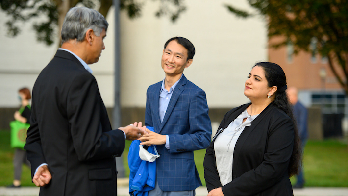 widener business faculty at sba career day
