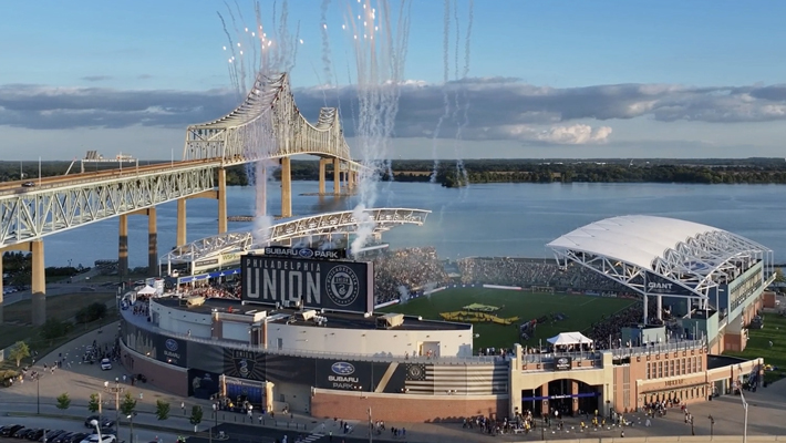 Skyline view of Subaru Park