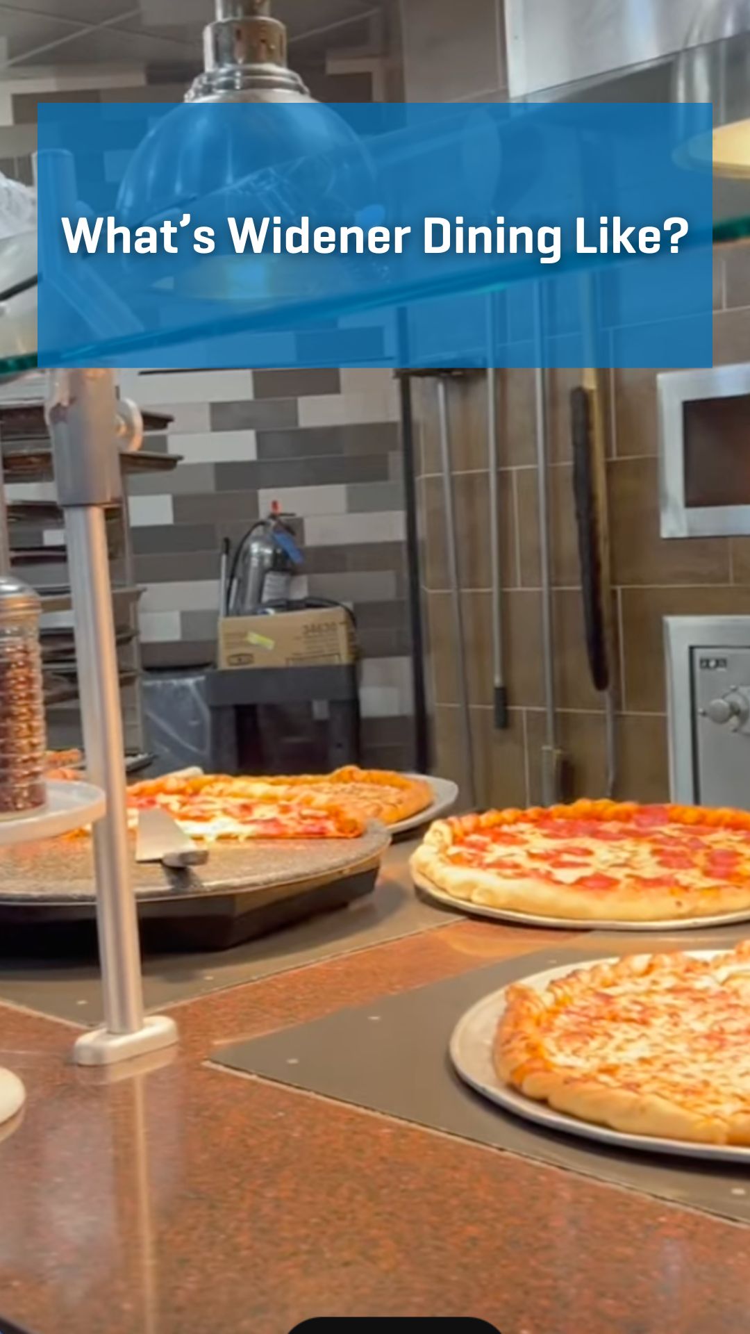 A photo of pan pizzas inside the Pride Cafe