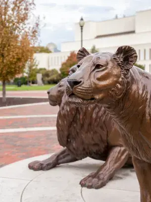 The Widener Pride Lioness seen from the side
