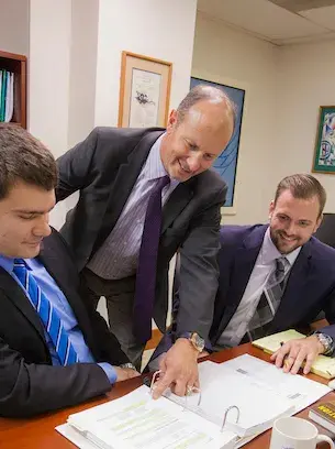 widener co-op business students with alumni mentor