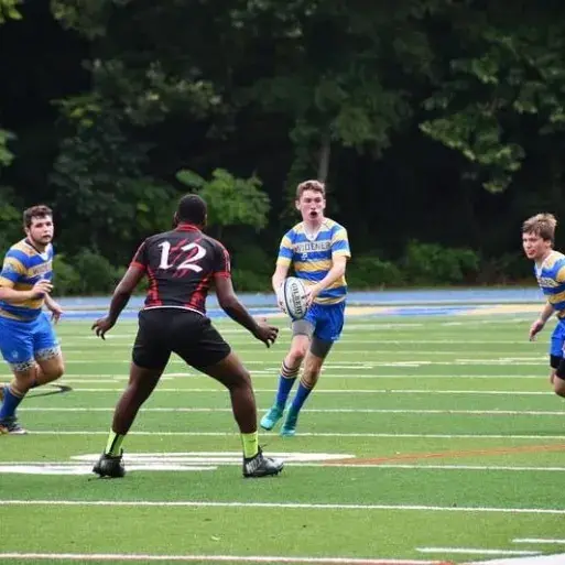 Michael Fehrle playing for Widener men's rugby