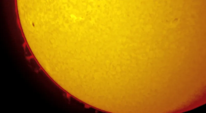 Sun with prominences