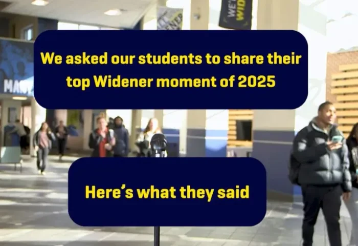 Graphic photo asks: What was your top Widener moment of 2025?
