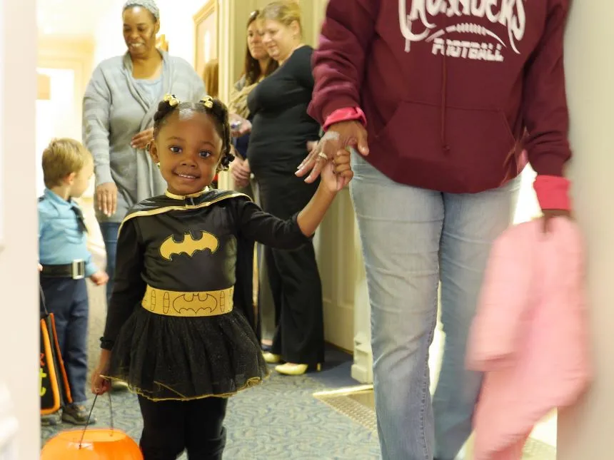 CDC Halloween student as Batman