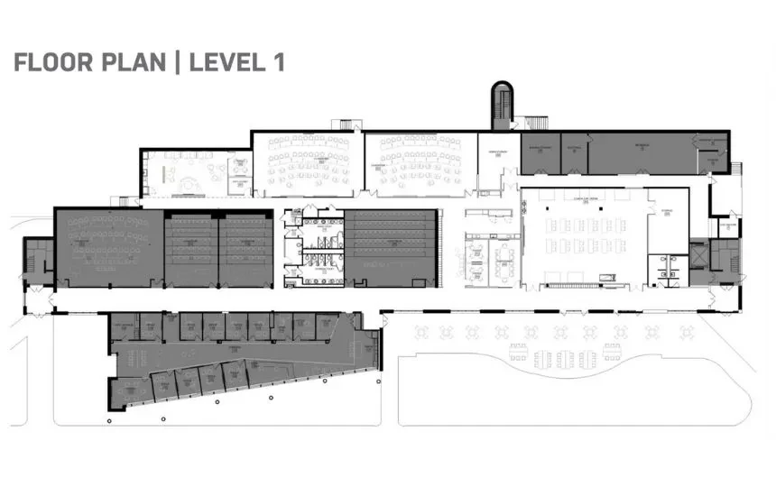 A blue print rendering shows the constructions plans for ACN level 1