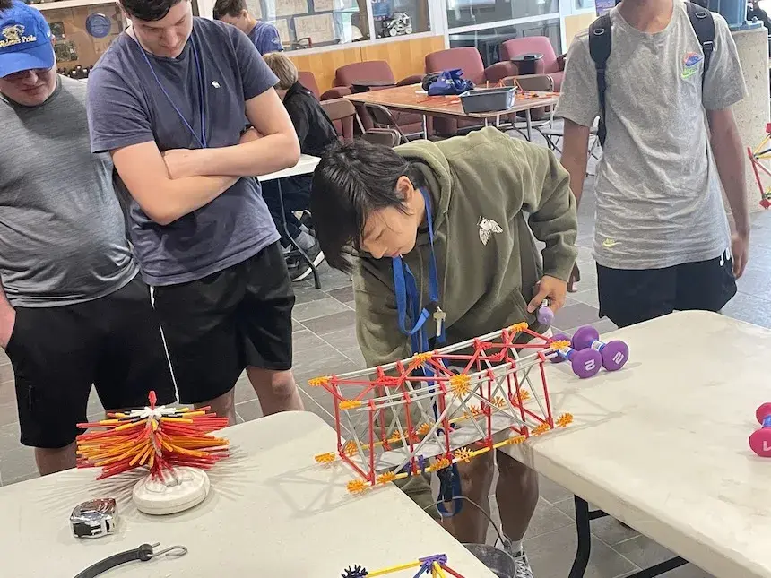 engineering summer camp bridge building 860x645