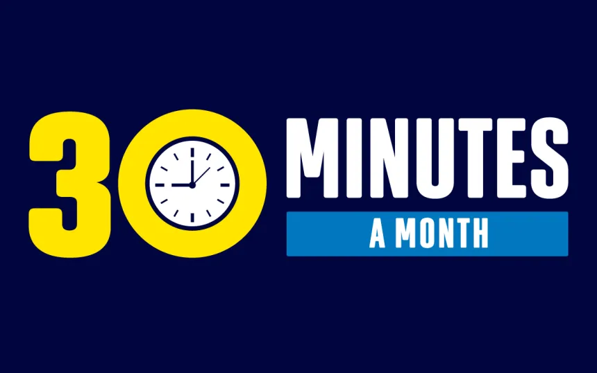30 minutes a month 