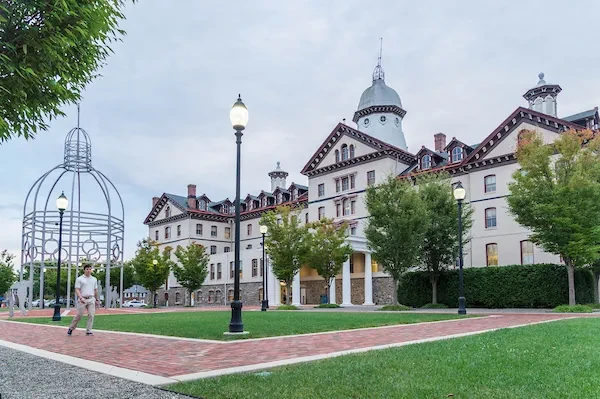 old main on widener campus near philadelphia