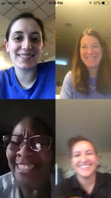 Bridgette Staples during a telehealth visit with the Chester Community Clinic