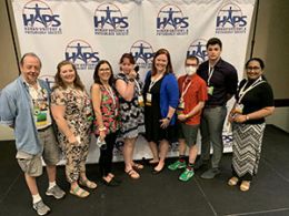 Catherine Safran and other conference attendees