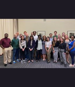 A group photo captures and students and faculty whose projects were named winners of the 2022 SURCA Symposium.