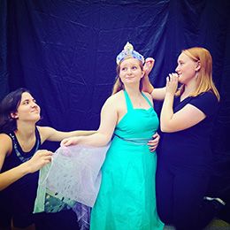 Members of the Little Mermaid cast in costume