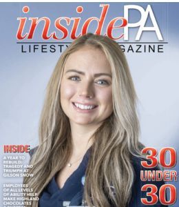 A nursing alumna smiles in on the cover of Inside PA Magazine.