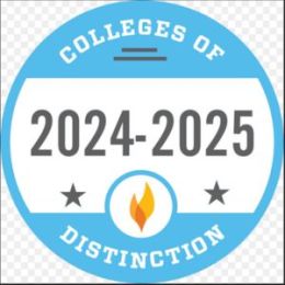 Circular Colleges of Distinction logo featuring 2024-2025