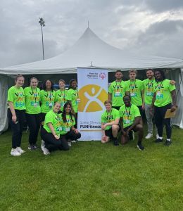 PT students pose at the Special Olympics summer games 2025