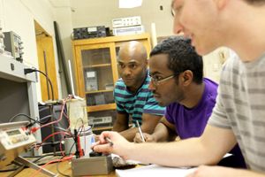 Electrical Engineering Facilities 300x200 Students pursuing a bachelor's of science in electrical engineering study in one of the electrical engineering major's facilities.