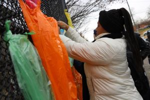 Plastic Bag Mural Volunteer