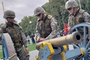 Army ROTC Canon at Football Game