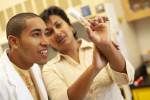 Student with Faculty in Biology Lab