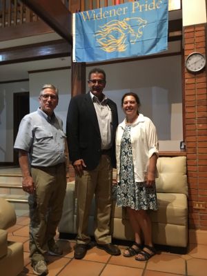 Stephen Madigosky and Beatriz Urraca with José Joaquín Brenes