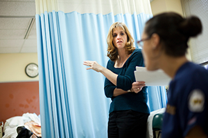 Nursing leader in clinical setting