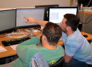 Students on computer participate in ERPsim