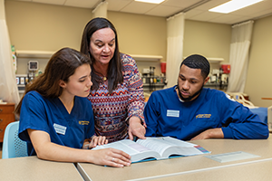 Nurse educator with students