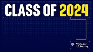 class of 2024 on blue background