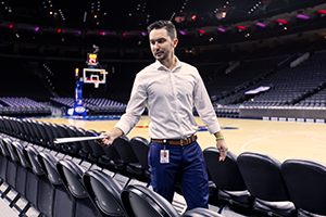 Sport management student at Wells Fargo Center