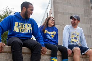 Widener Students in Gear 300x200 students wearing widener sweatshirts