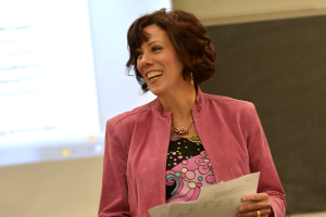 Professor in front of classroom teaching