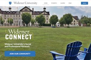 widenerCONNECT webpage screenshot