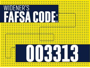 Widener FAFSA Code 003313