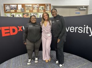Amanda Rappa poses with dance team teammates at TEDx.