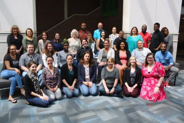 Participants in the Green Dot training program