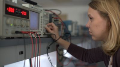 Electrical engineering major studies a new way to operate an electrical device.