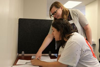 Director of Student Accessibility Services guides a student