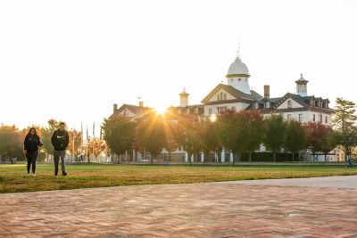 Sunrise over Old Main building