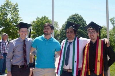 DPT student Wade Warmkessel at his undergraduate commencement