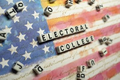 Stock image of an electoral college sign