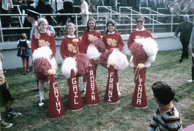 Four members of P-M-C Cheerleading