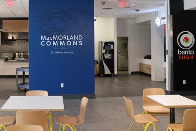 MacMorland Commons, showing tables and Bento Sushi location