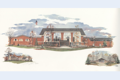 watercolor rendering of Delaware Law School