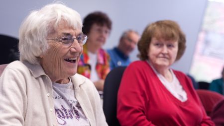 OLLI Students Laughing in Classroom